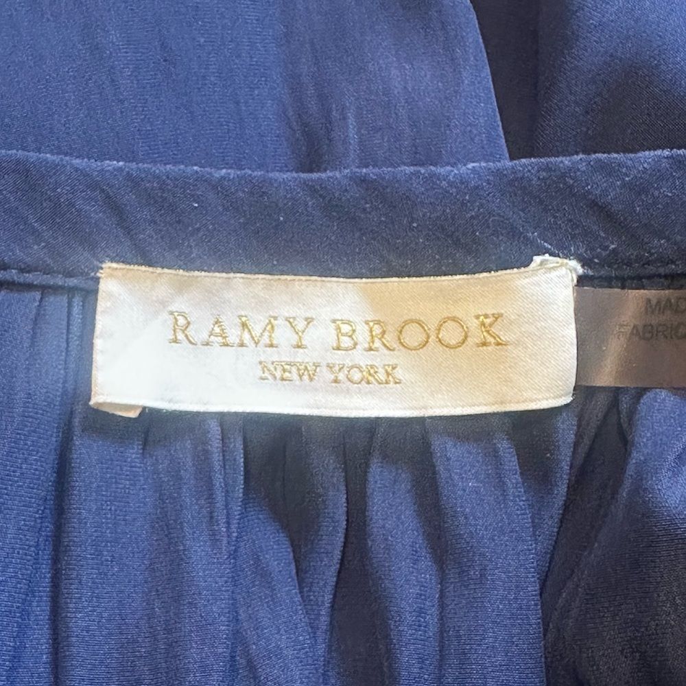 RAMY BROOK Navy Halter Dress with Lace-Up Front Alexandra Emilia MEDIUM - Picture 9 of 12